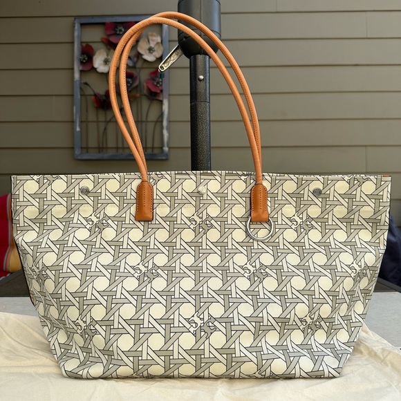Tory Burch Basketweave Shopper Bag - Picture 2 of 15